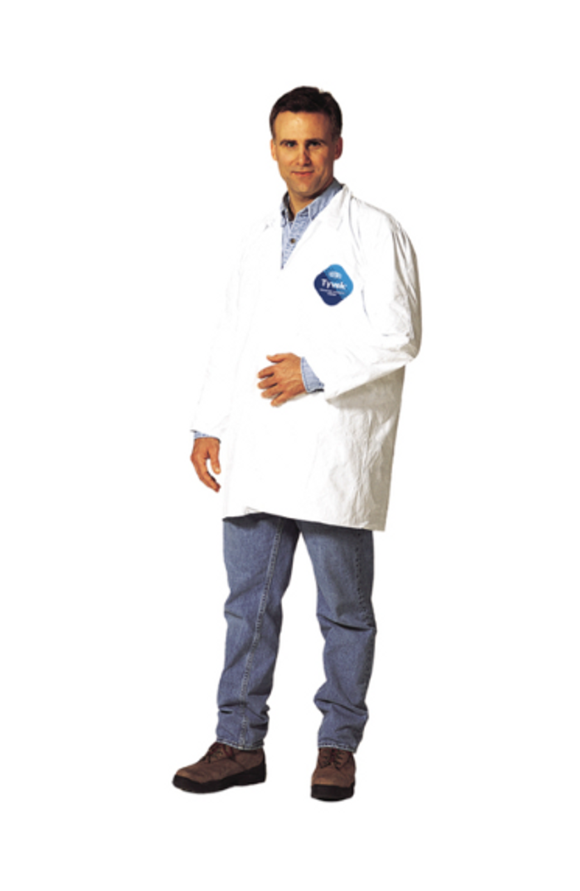 Dupont TY212S Tyvek All Purpose Lab Coat (Case/30 Coats)