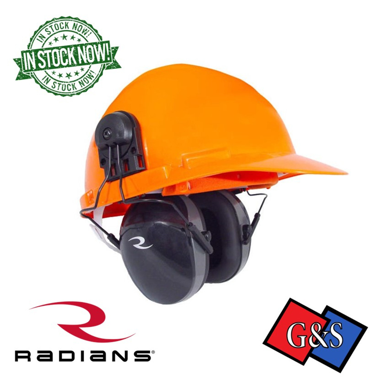 Radians CMT26 Cap Mount 26 Earmuff (compatible with MSA V-Guard cap style hard hats)
