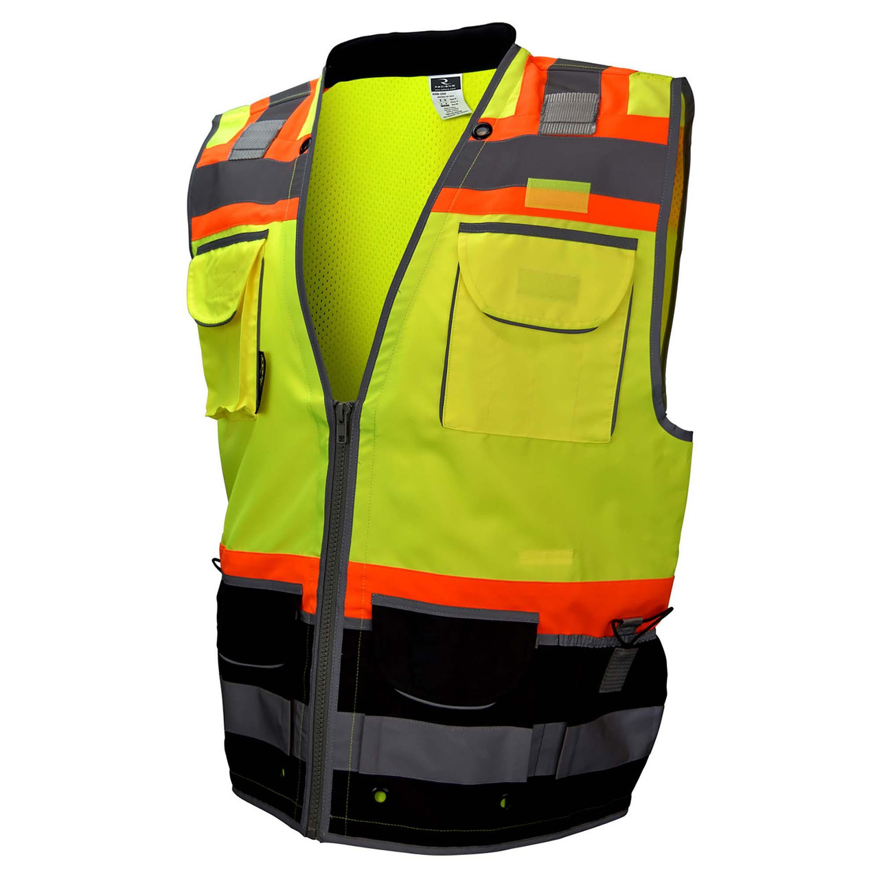 Radians SV55B-2ZGD Type R Class 2 Heavy Duty Black Bottom Engineer Safety  Vest