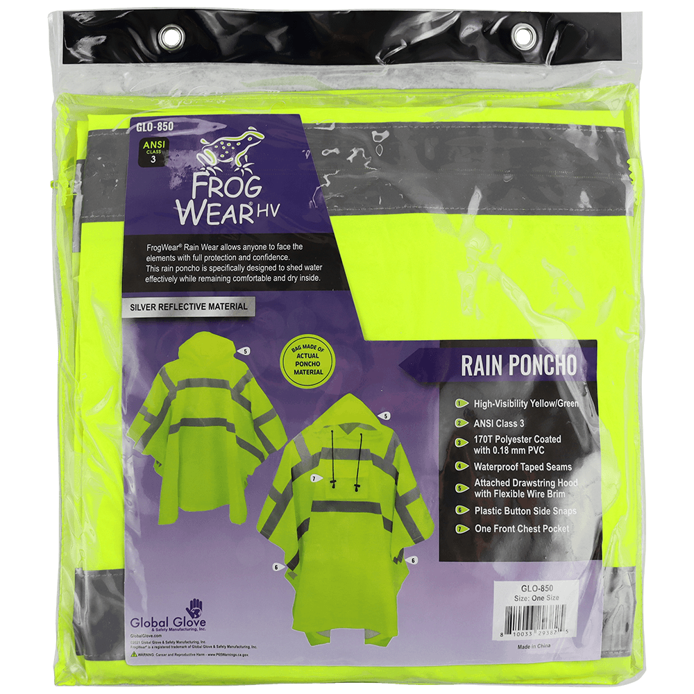 Safety Glasses GLO-8000 HV Three-Piece High-Visibility Rain Suit - Main Image