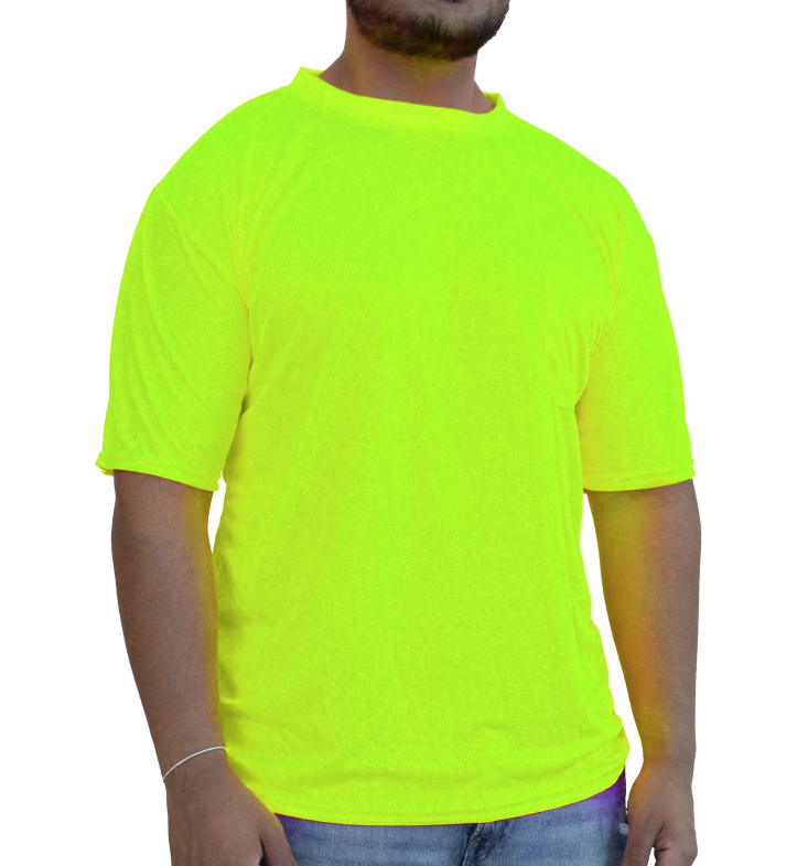 Glow Shield Hi-Vis Moisture Wicking Short Sleeved Shirt - Hi Vis Yellow
