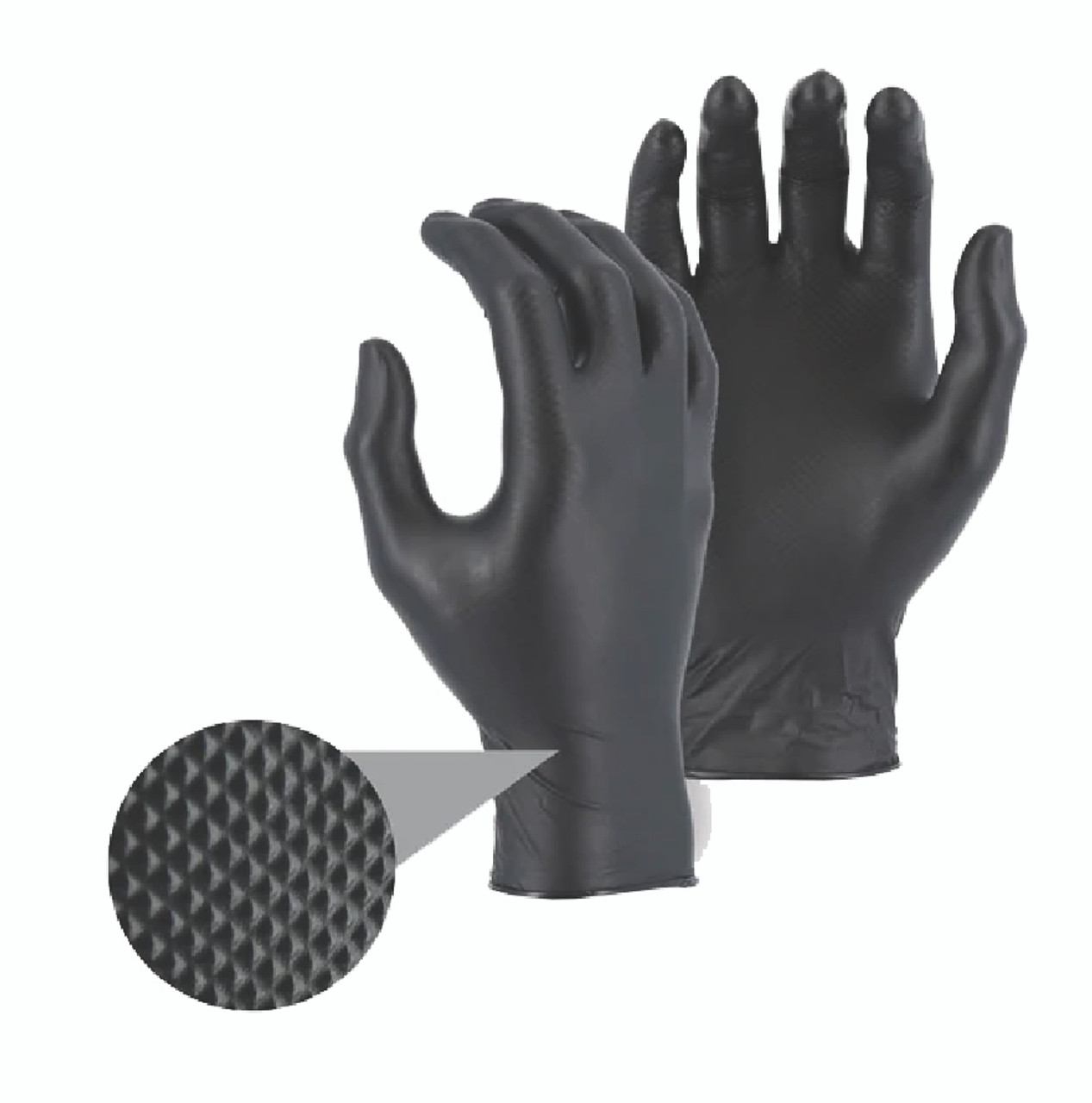 8 Mil Powder Free, Superior Grade, FDA Approved Diamond Textured Nitrile gloves