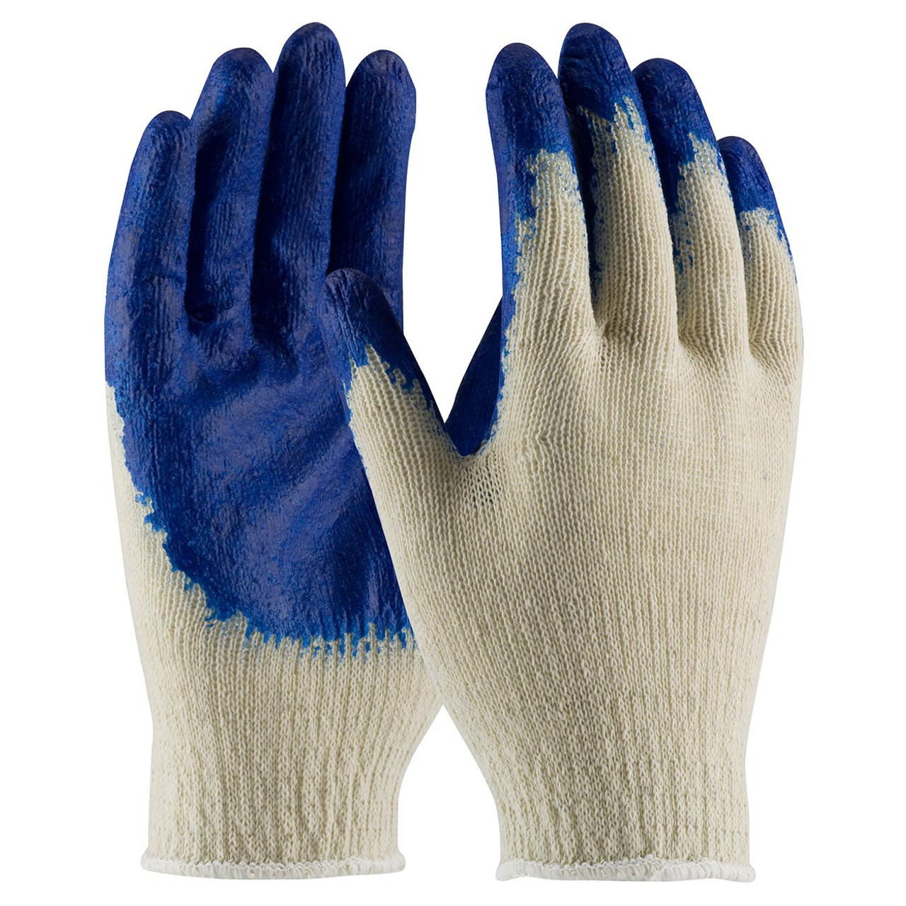Blue 10 Gauge Latex Palm Coated Gloves (Sold by the dozen)