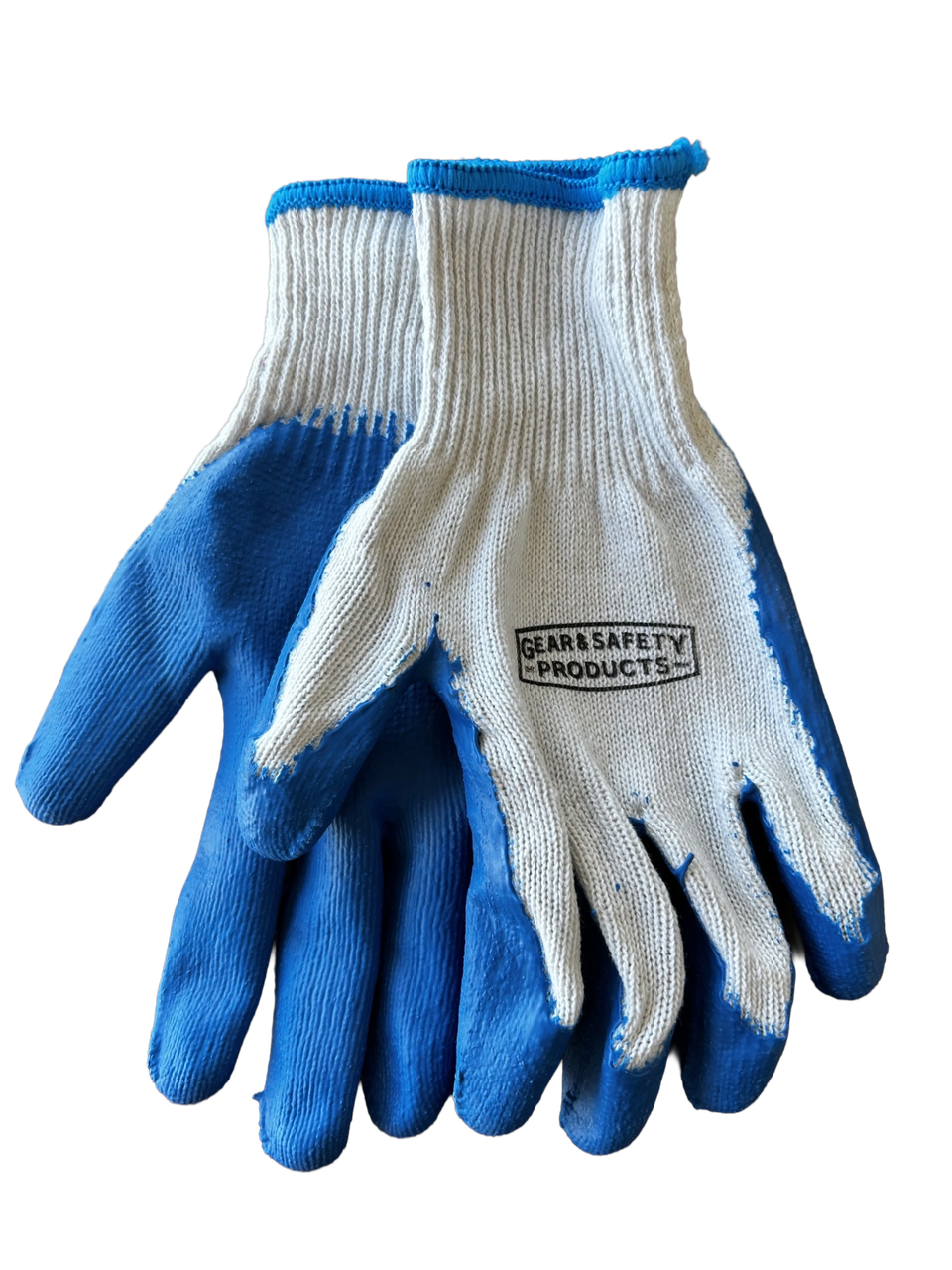 Blue 10 Gauge Latex Palm Coated Gloves (Sold by the dozen)
