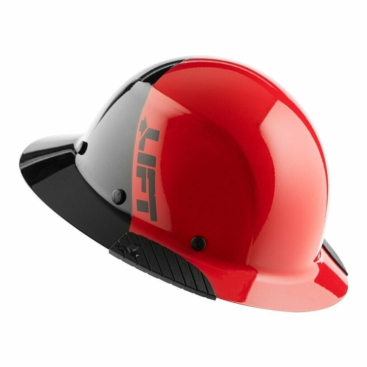 LIFT DAX 50/50 RED & BLACK Full Brim Hard Hat w/Ratchet Suspension HDF50-20RD