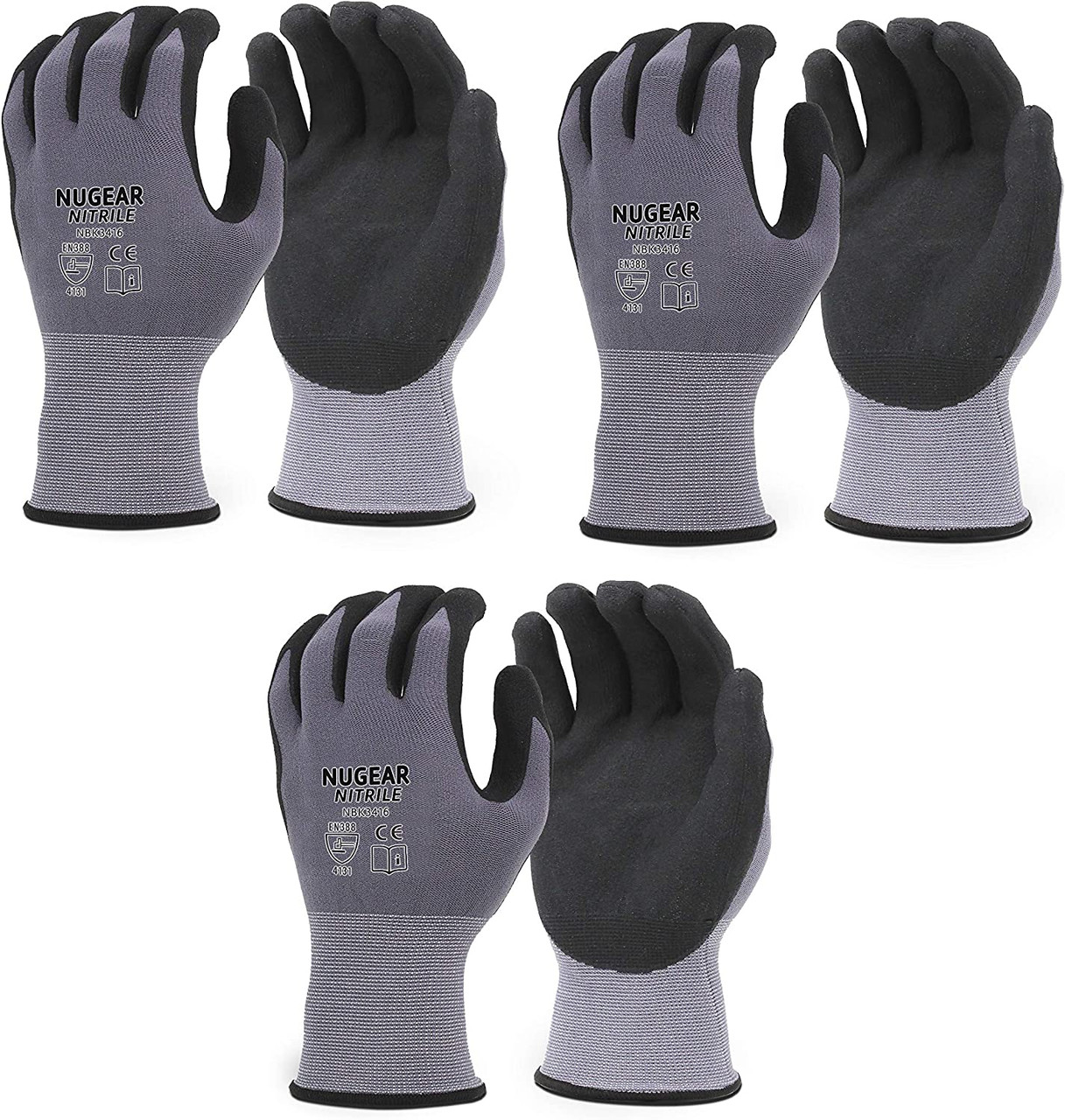 NUGEAR General Purpose Glove #NBK3416 (12 pairs) : Palm Coated