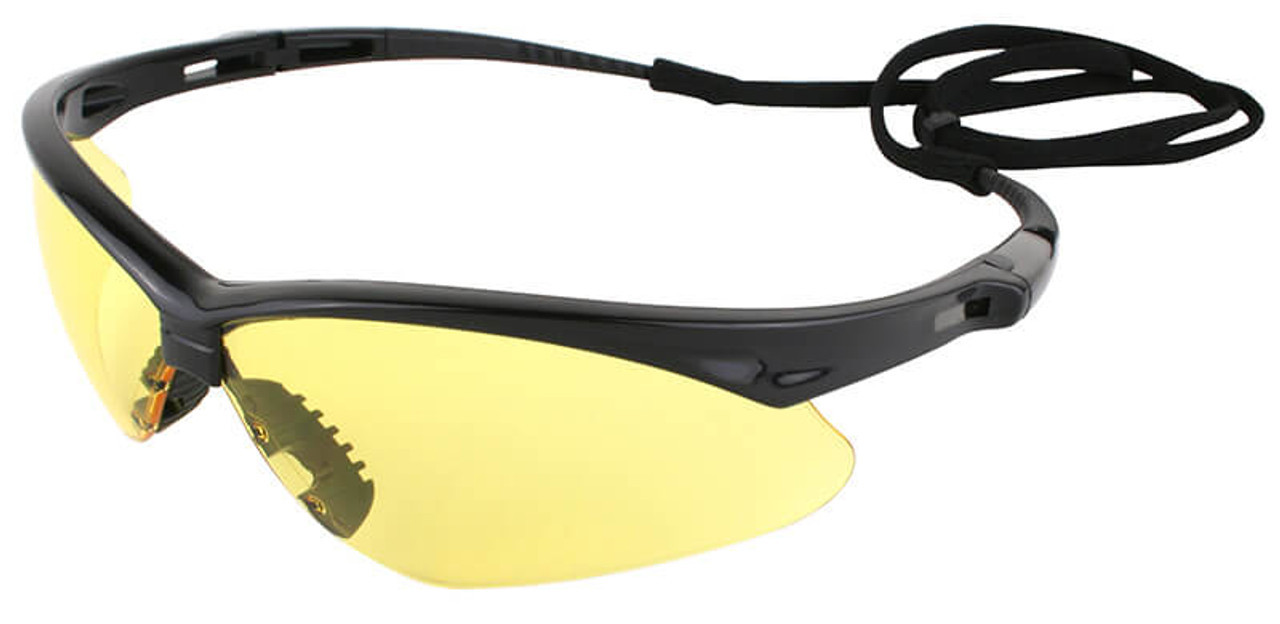 KleenGuard Nemesis 25659 Safety Glasses With Amber Lens And Black Frame