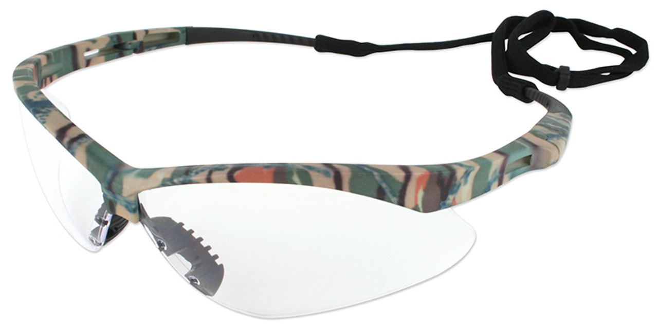 KleenGuard Nemesis 22609 Safety Glasses With Anti-Fog Clear Lens And Camo Frame