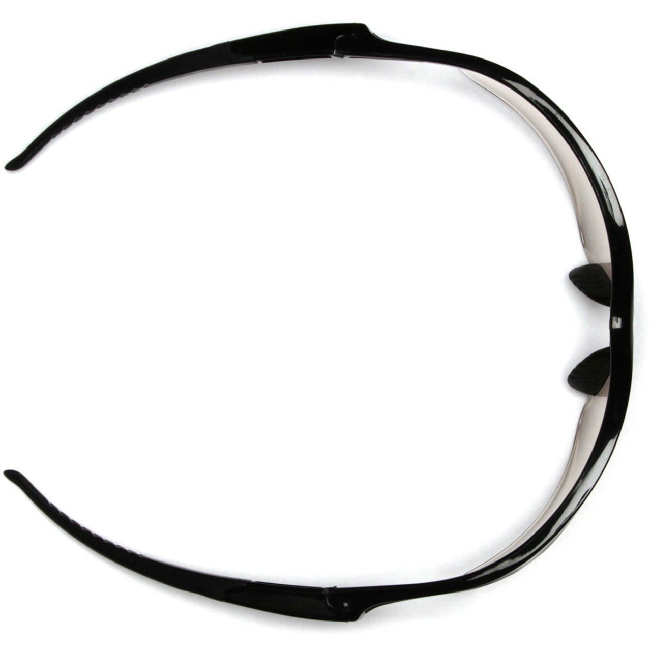 Pyramex® SB6310SP PMXtreme Safety Glasses with Black Frame and Clear Lens W/Rubber Nose Temple
