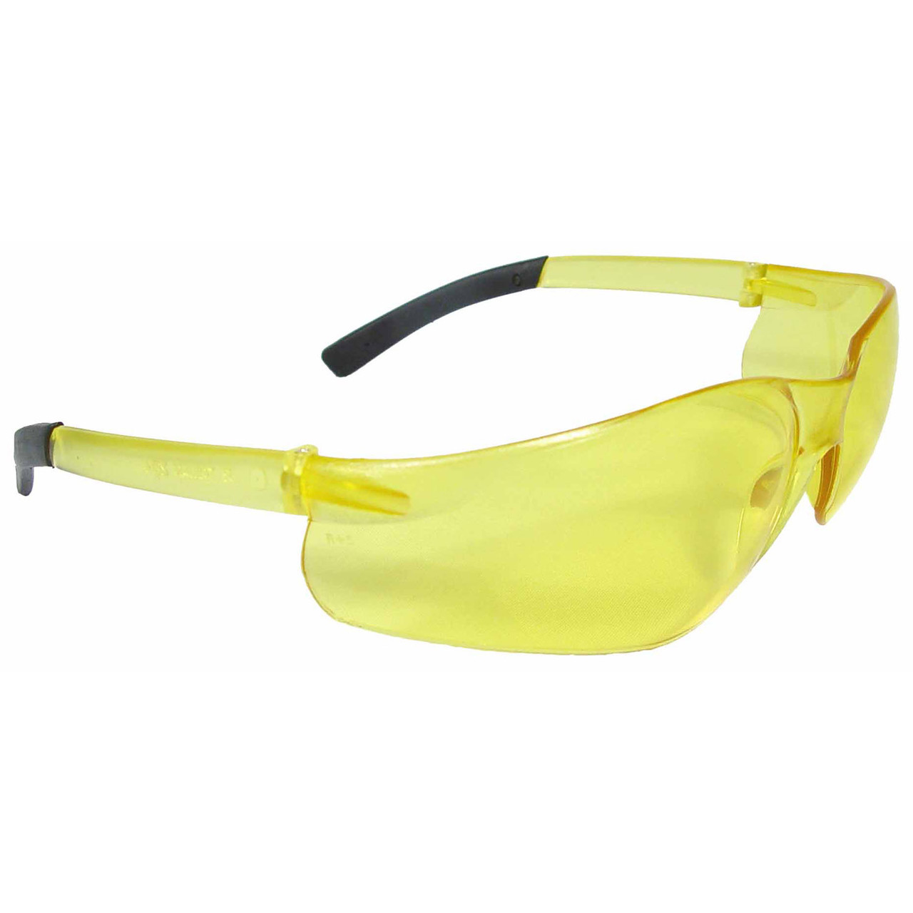 Radians AT1-40 Rad-Sequel Safety Glasses W/ Black Temple Tips And Amber Lens