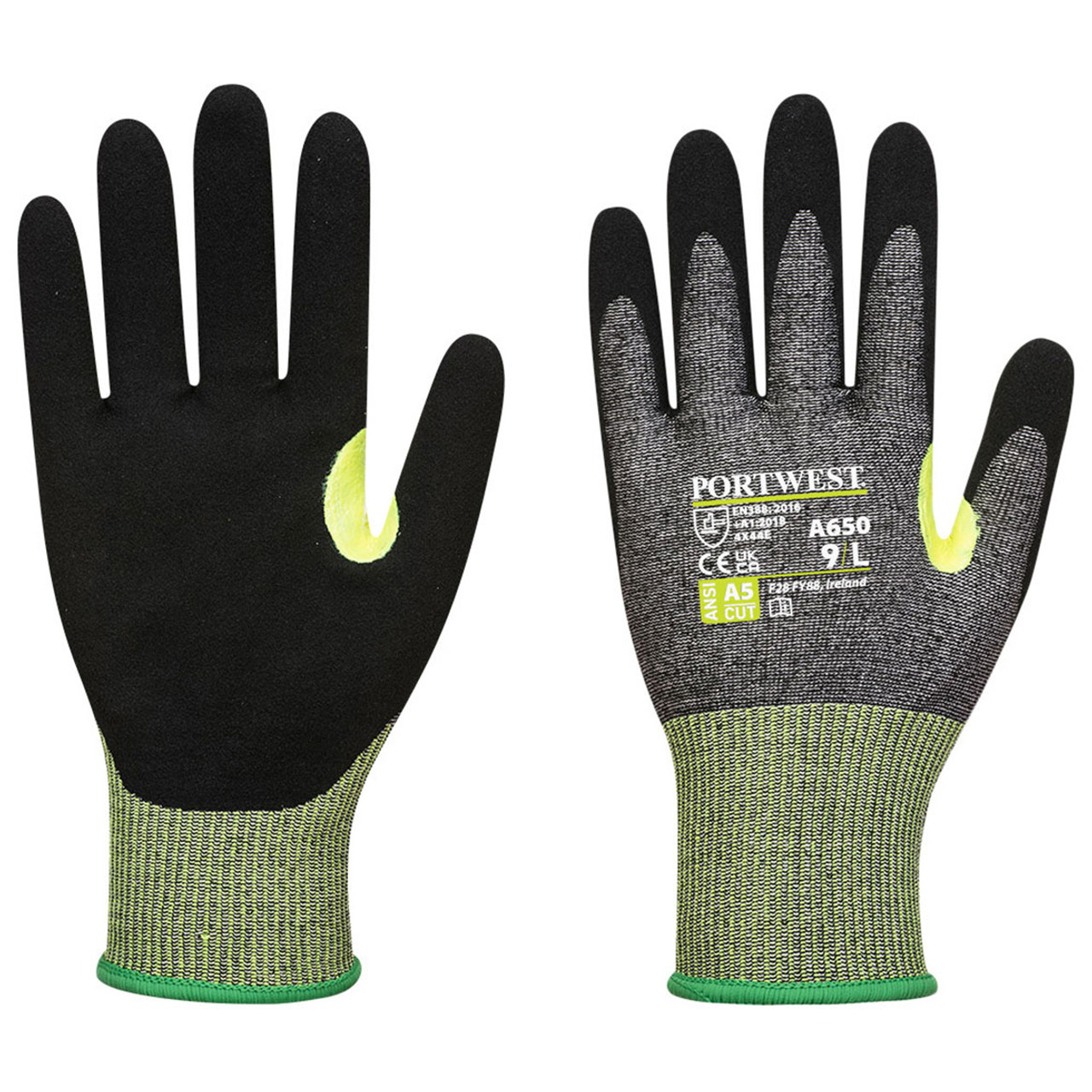 Portwest A650 CS VHR15 Nitrile Foam Cut Gloves (12 pairs)