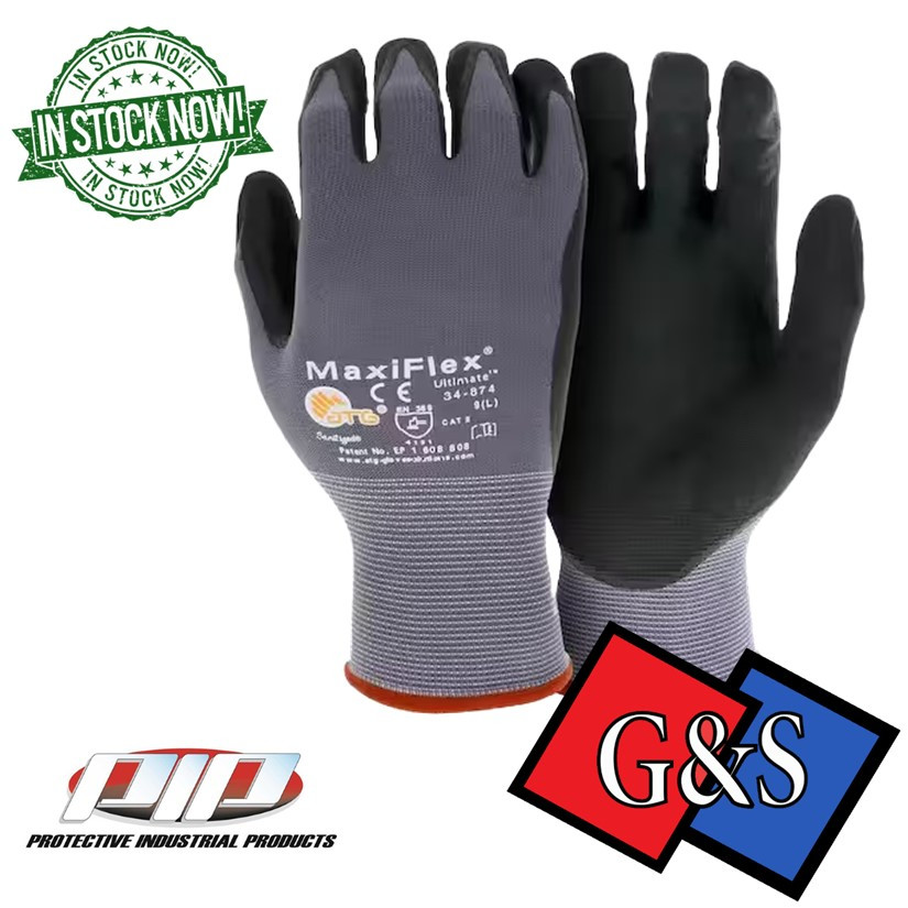 MaxiFlex Ultimate 34-874 Nylon/Lycra Knit Glove with Nitrile