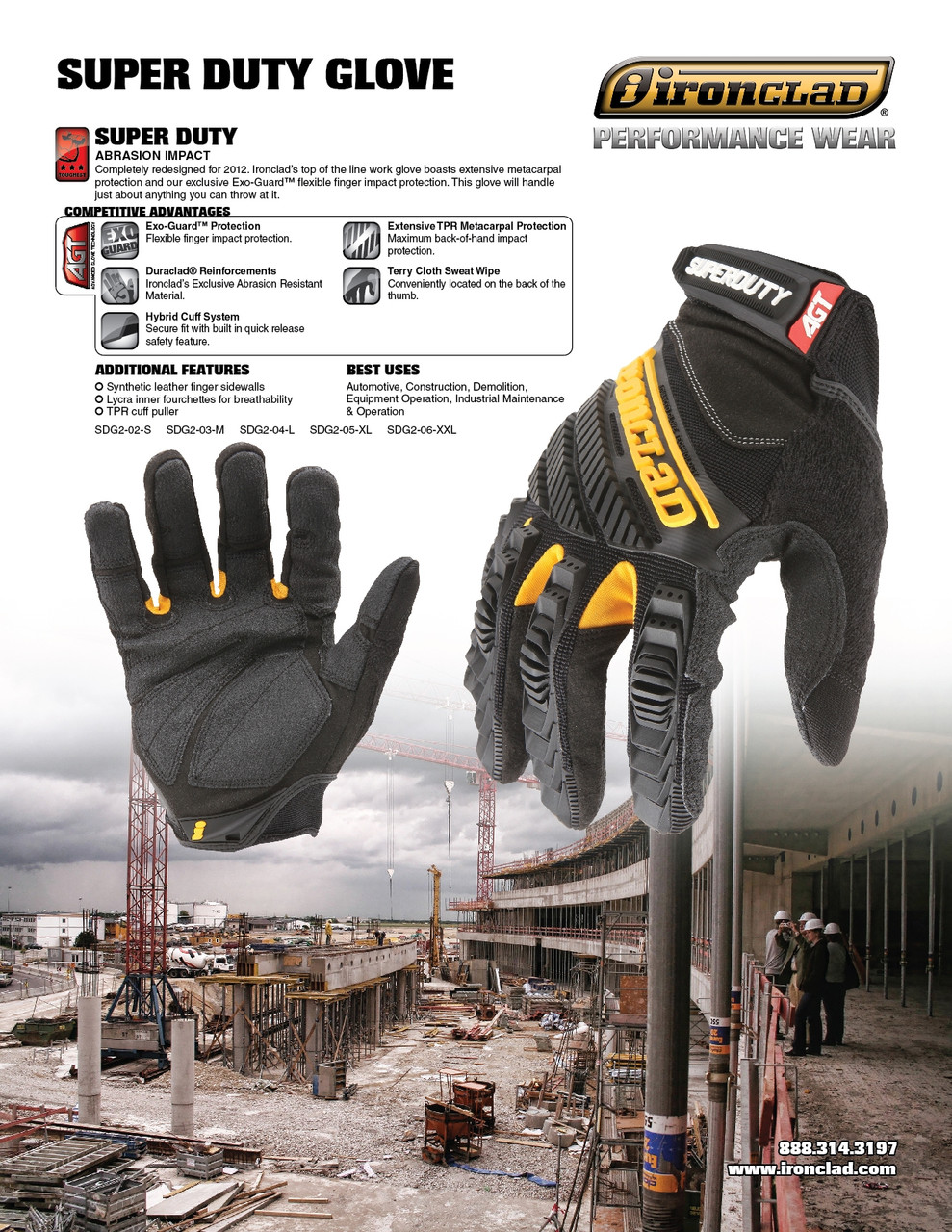 Ironclad SDG2 SuperDuty Impact Gloves