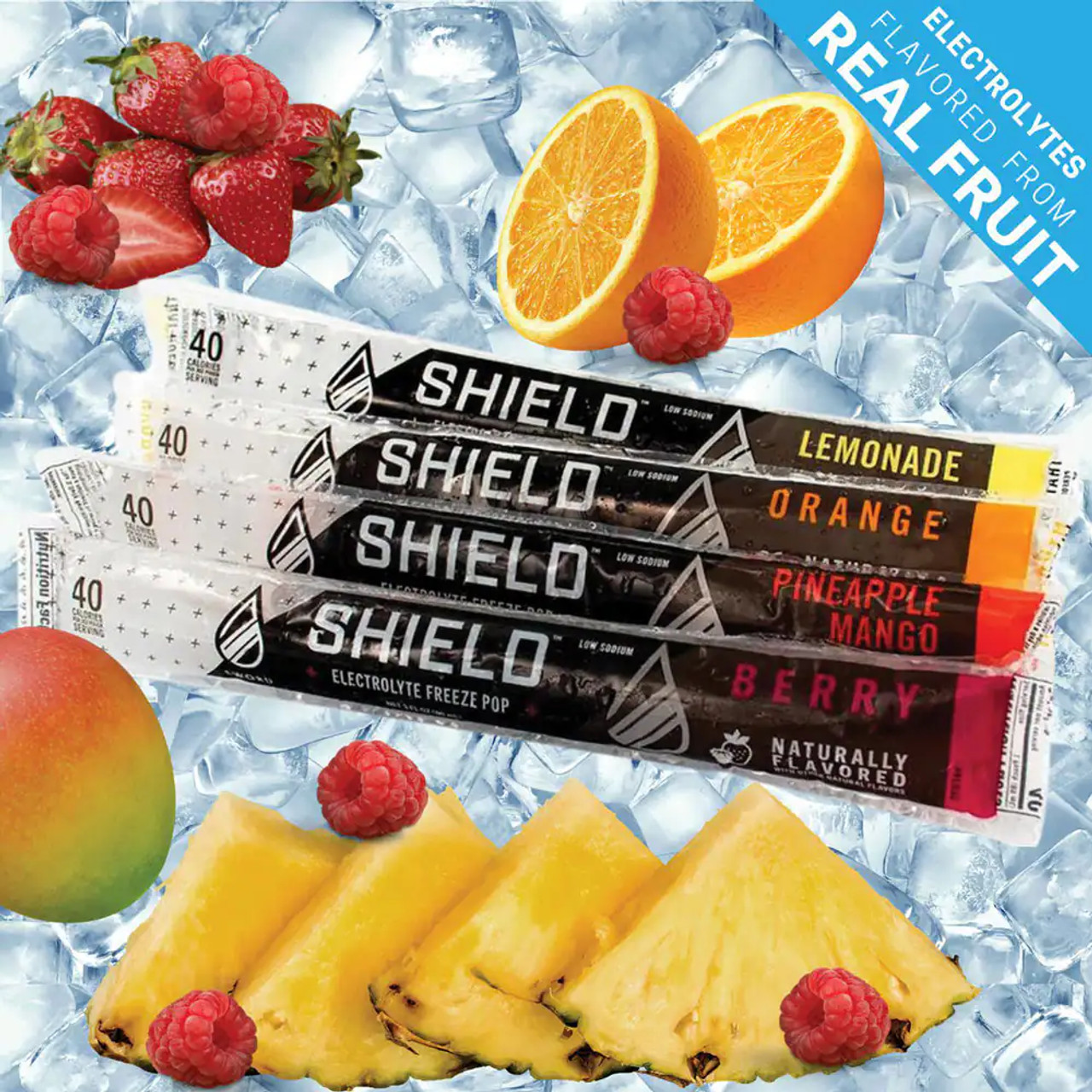 Shield Electrolyte Freeze Pops - 36 count