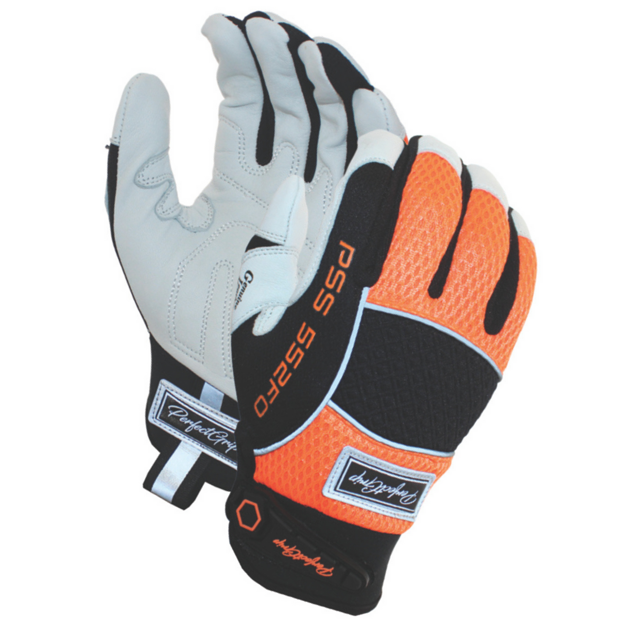 Perfect Grip Premium Goat Grain Mechanic Gloves - Orange 