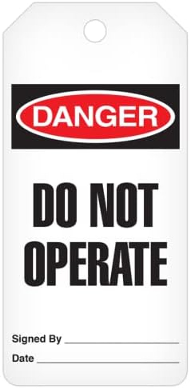 Incom® "Danger Do Not Operate" Workplace Safety Tags by the Roll