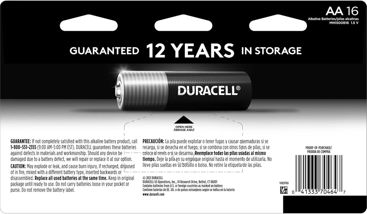 Duracell Coppertop AA Batteries with Power Boost Ingredients, 16 Count (1 Pack)