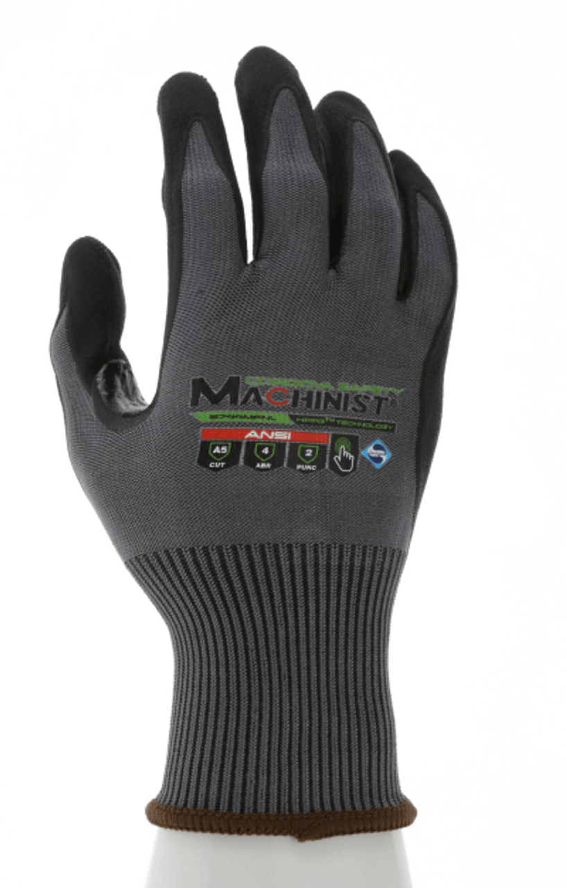 Cordova® Machinist® HPPG² A5 Cut-Resistant Gloves (Sold by the dozen) - Dark Gray Cordova® Machinist® HPPG² A5 Cut-Resistant Gloves (Sold by the dozen) - Dark Gray