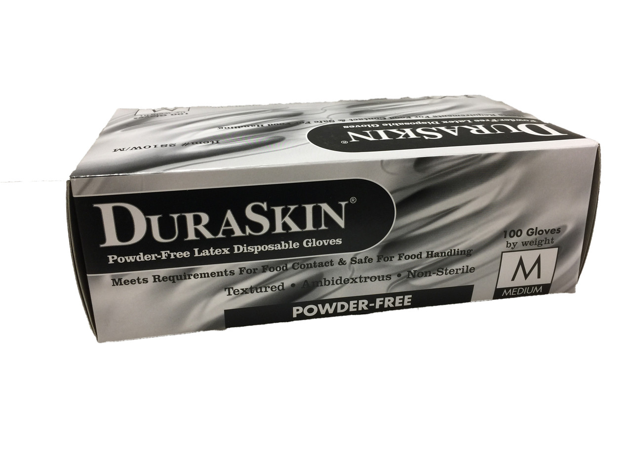 5 MIL Duraskin  2810W 5 mil White Latex, Disposable, Industrial Grade, Powder-Free Gloves (100 GLOVES PER BOX)