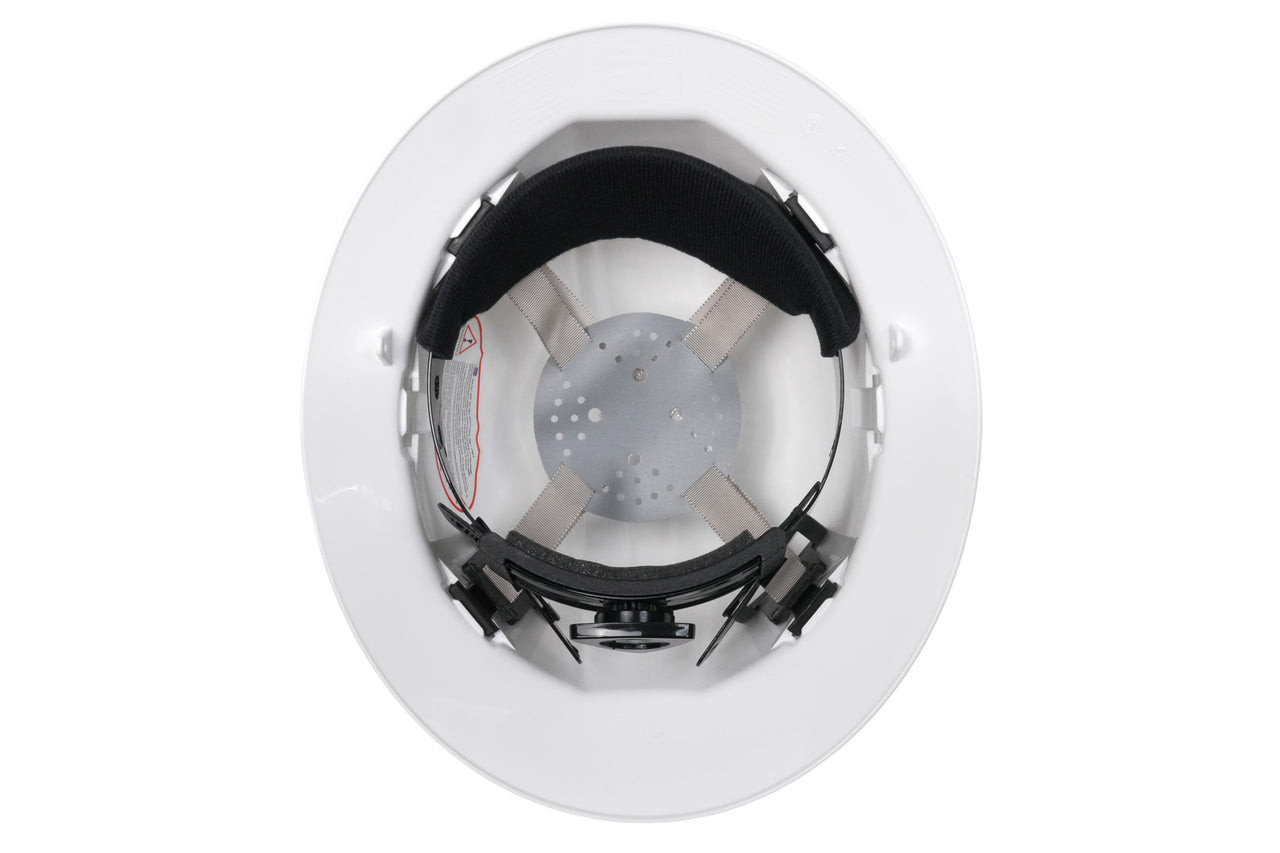Pyramex® Full Brim Hard Hat color White 4 point suspension