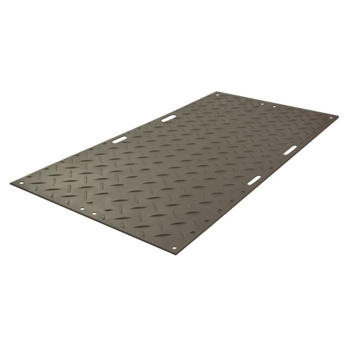 AlturnaMAT® 4' X 8' Ground Protection Mat w/ Hand Holes - 120 Ton Capacity - Black - Smooth/Tread