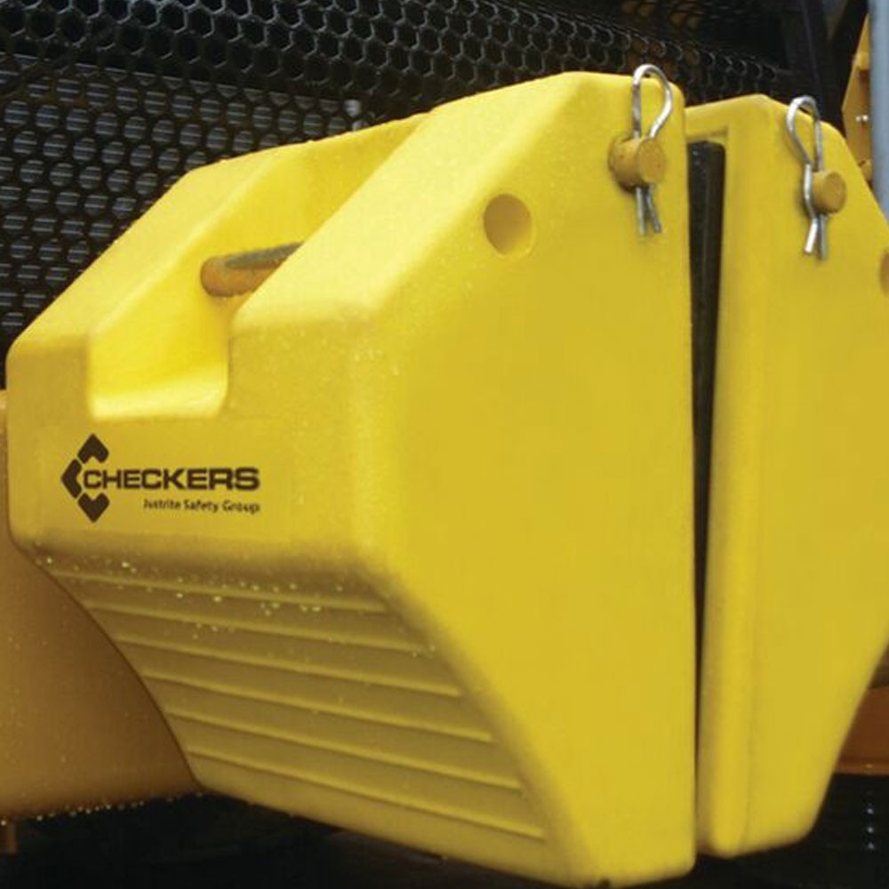 CHECKERS® Heavy-Duty Wheel Chock - 65-105 in. Tire Diameter- 275 Ton Capacity