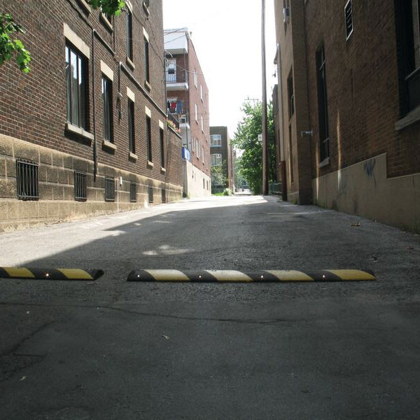 CHECKERS®  4 ft Alley Speed Bump - Black/Yellow