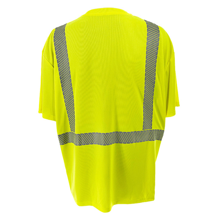 C2V X-Crash 8T12G2H Type R Class 2 Segmented Tape Safety Yellow Shirt -BACK