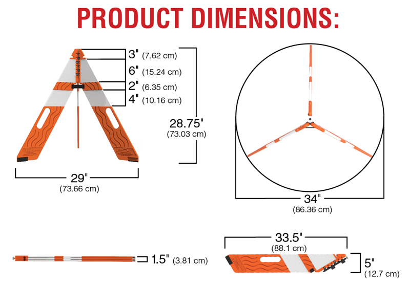 PSS FirstGard™ Folding Cones - Set of 5