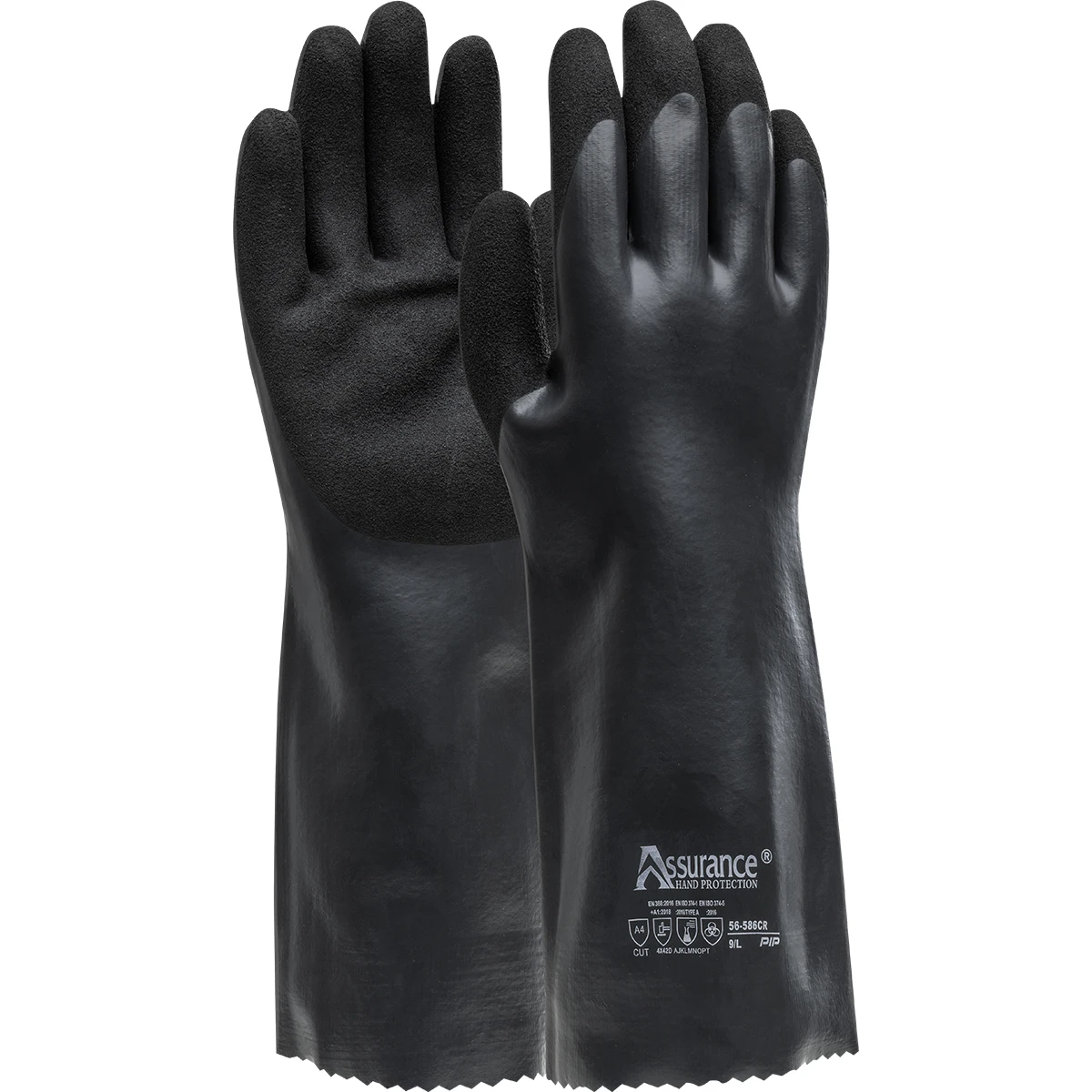 PIP Assurance® Nitrile Coated Glove with PolyKor® Blended Liner and MicroSurface Grip on Palm & Fingers -14" 