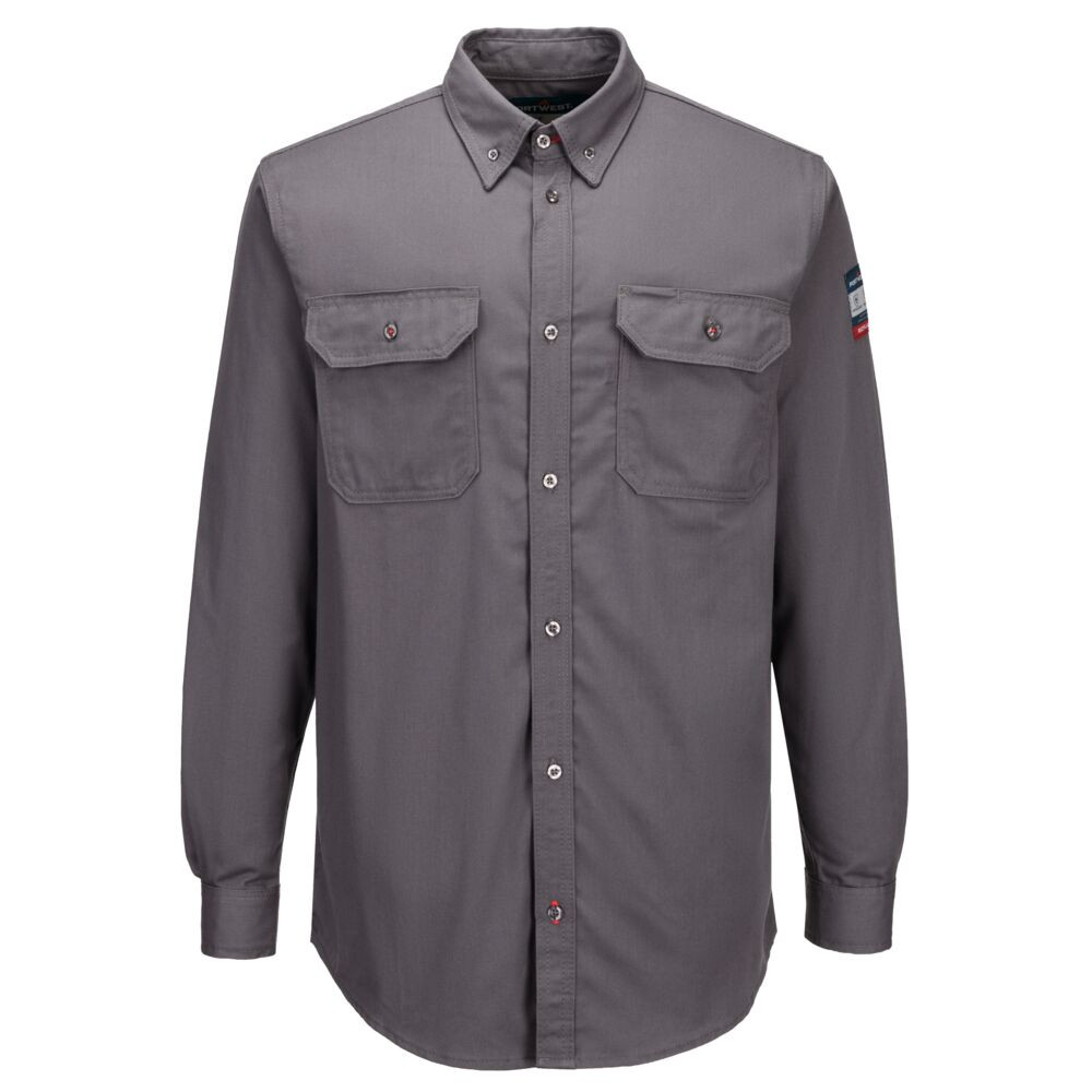 Portwest® Bizflame™ 88/12 FR Collared Shirt - GRAY - (TALL)