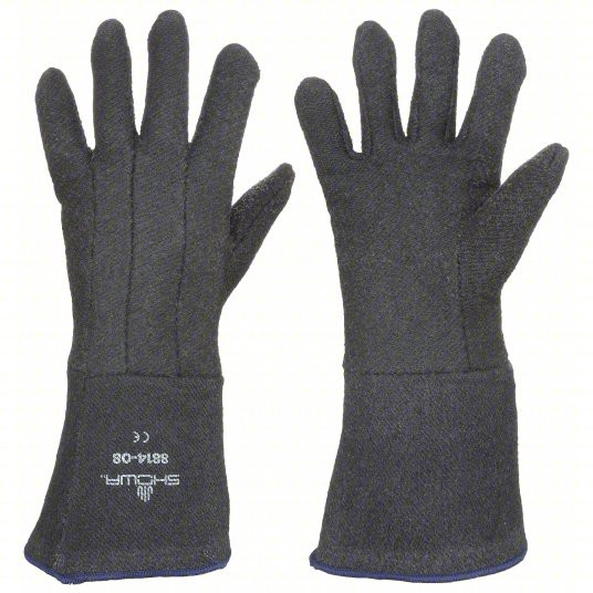 SHOWA® 8814 Size 10 (X-LARGE) 14" Black Non-Woven Neoprene Heat Resistant Gloves With Gauntlet Slip-On Cuff And Insulated Lining