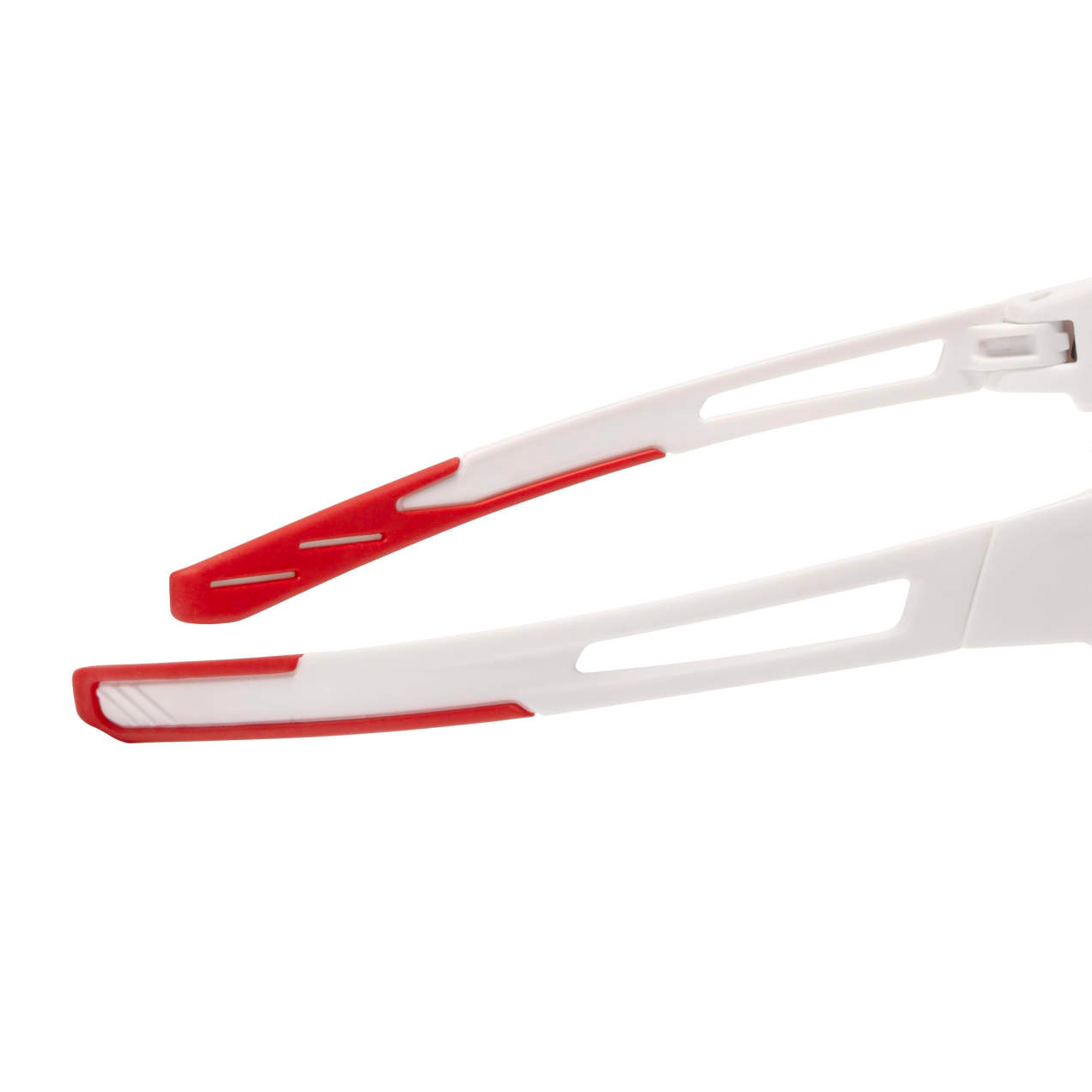 Radians® Wydazz™ Red & White Half Frame Limited Edition Safety Glasses w/ Blue Lens