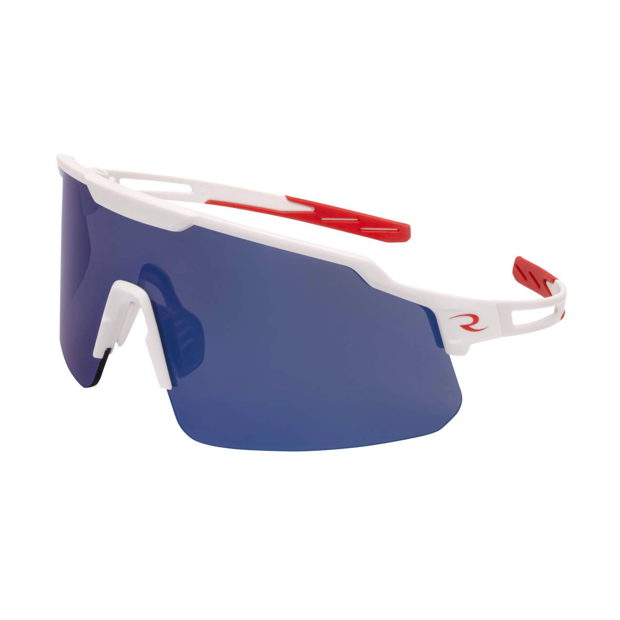Radians® Wydazz™ Red & White Half Frame Limited Edition Safety Glasses w/ Blue Lens