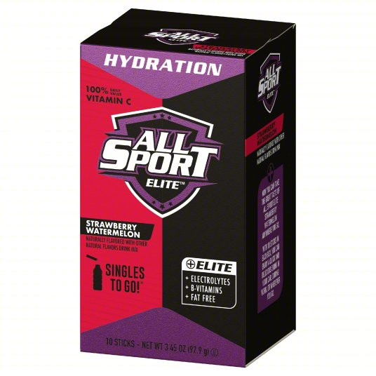 ALL SPORT Sports Drink Mix 30812 Strawberry Watermelon, Single-Serve, 5.9 oz Concentrate (10 Per Pack)