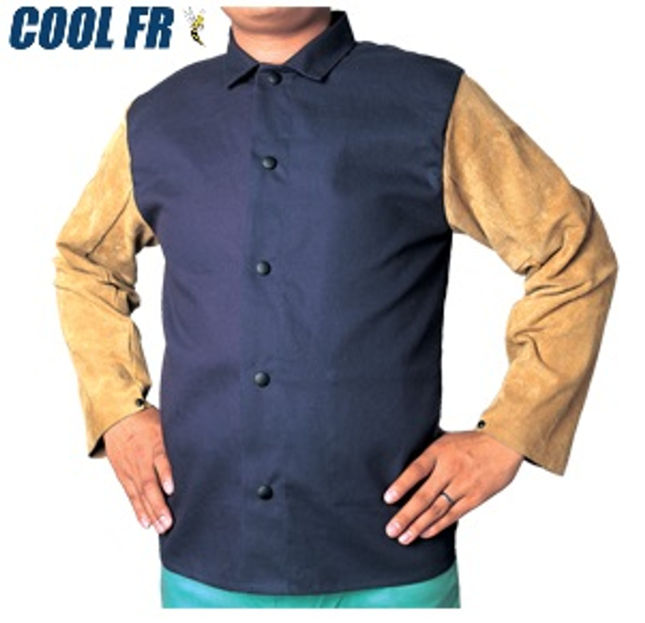 COOL FR Jacket with Side Split Cowhide Sleeves - Fire Resistant  ## 33-8060 ##