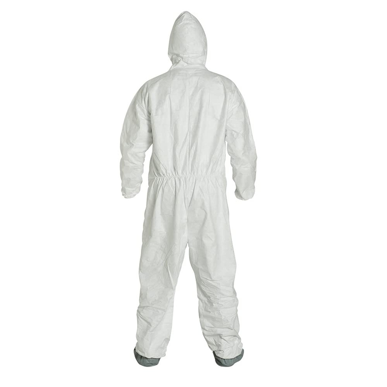 DUPONT ™ TYVEK® TY122SWH WHITE COVERALL W/ HOOD  BOOTS (25 PER CASE) Disposable  Suits Disposable Protective Clothing GS Safety Products
