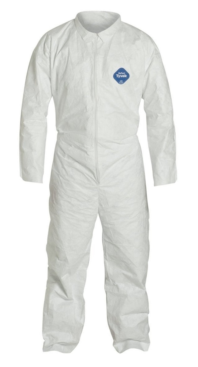 Dupont TY125SWH Tyvek Coveralls with Elastic Wrists and Ankles (25 PER CASE)