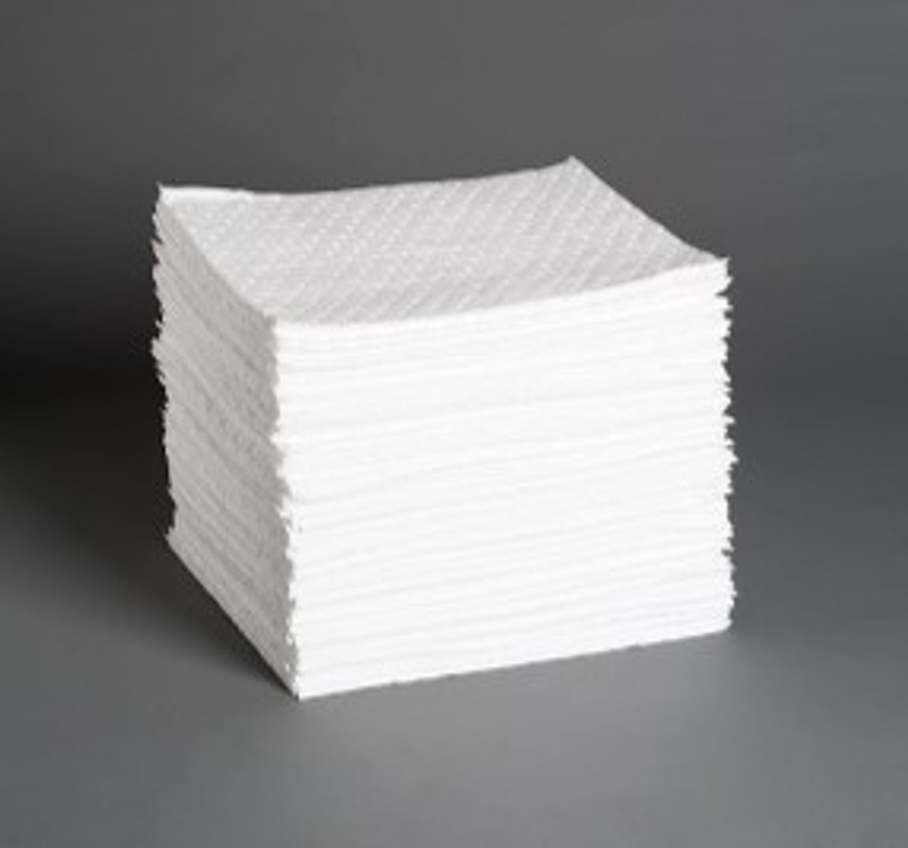 Oil-Only Bonded (White) Sorbent Pads - 15" X 17"