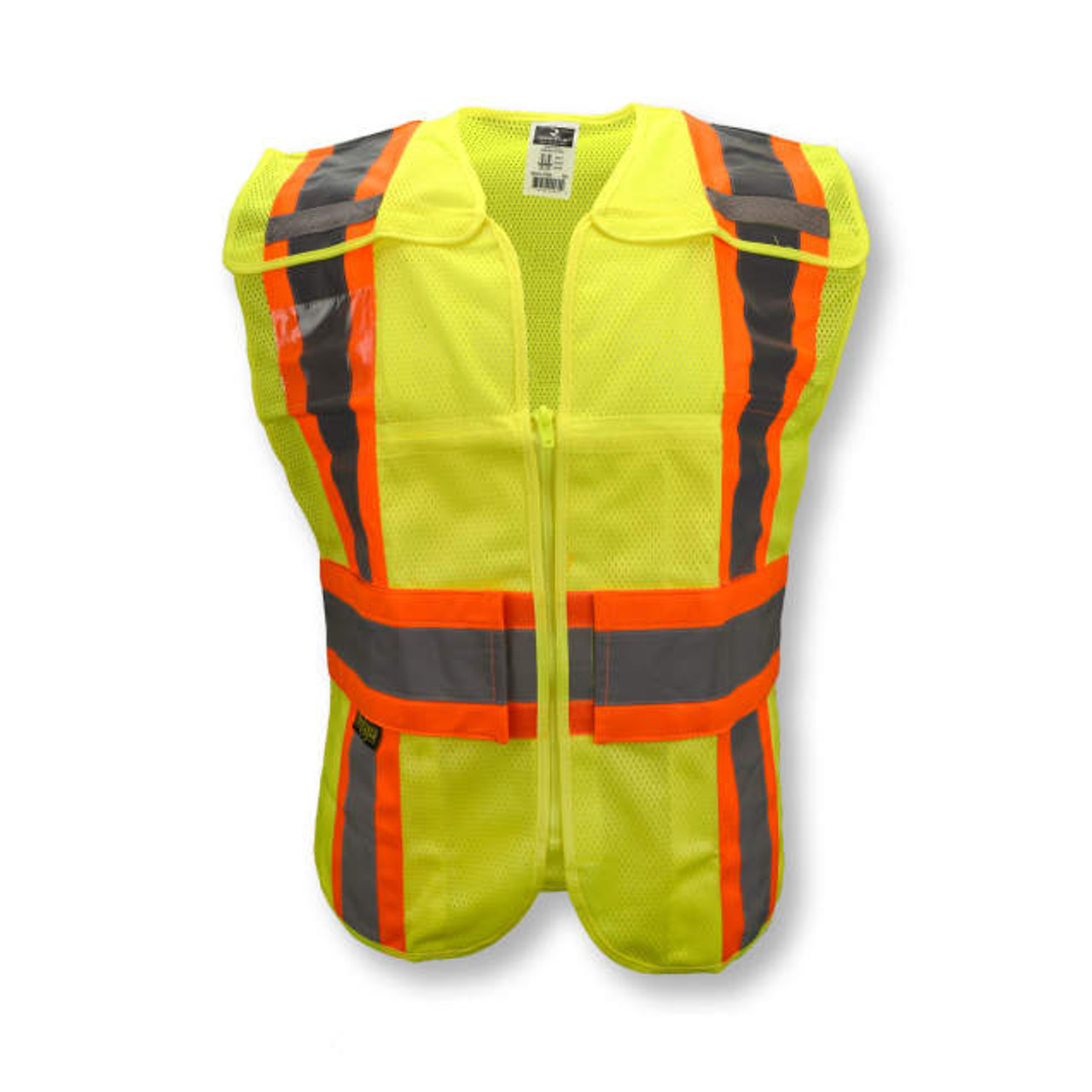 Radians Class 2 Breakaway Two-Tone Safety Vest with Zip-N-Rip SV24-2ZGM