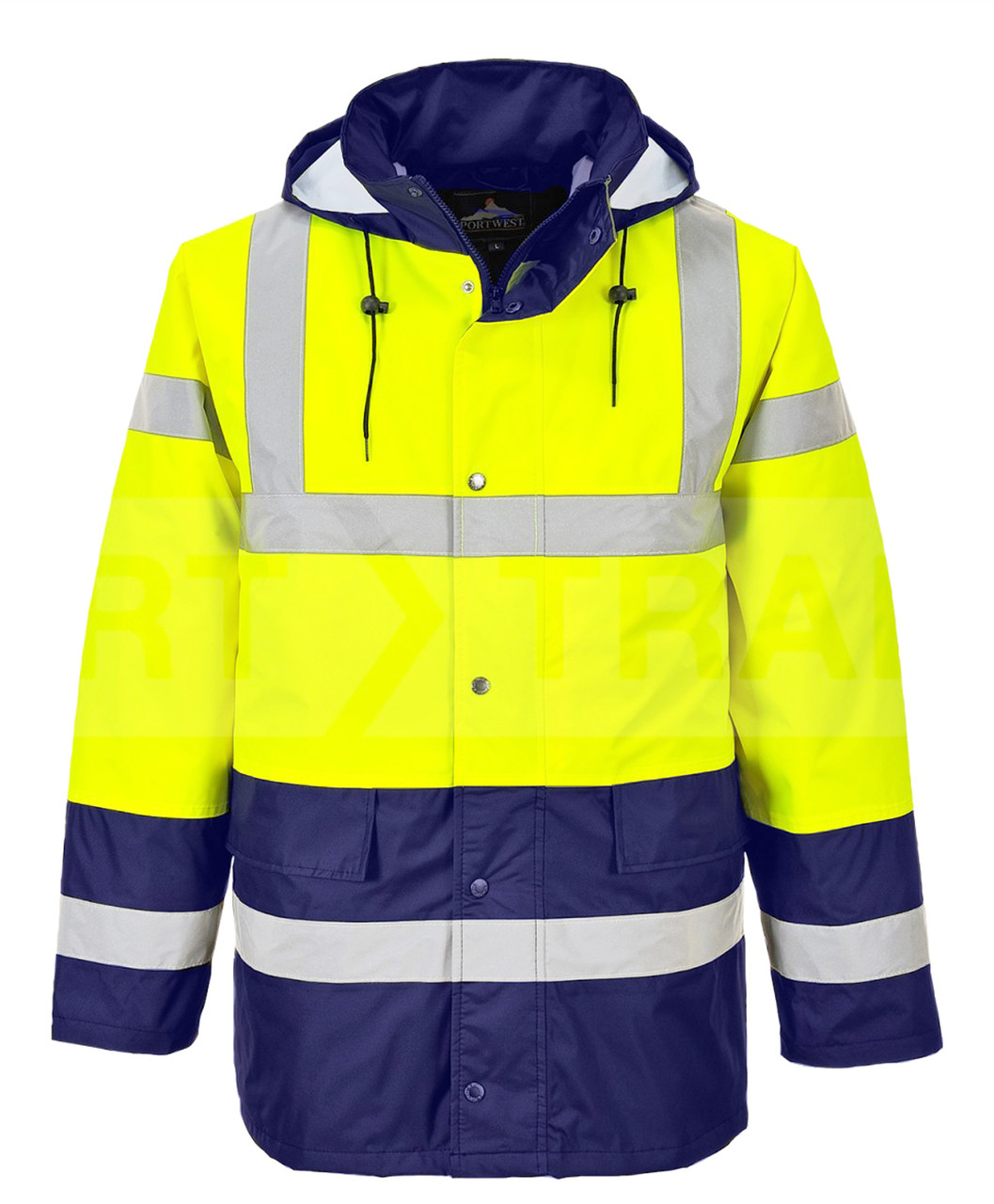 Portwest US466YNR *WATERPROOF* Hi-Vis Quilted Lined Parka - Hi-Vis