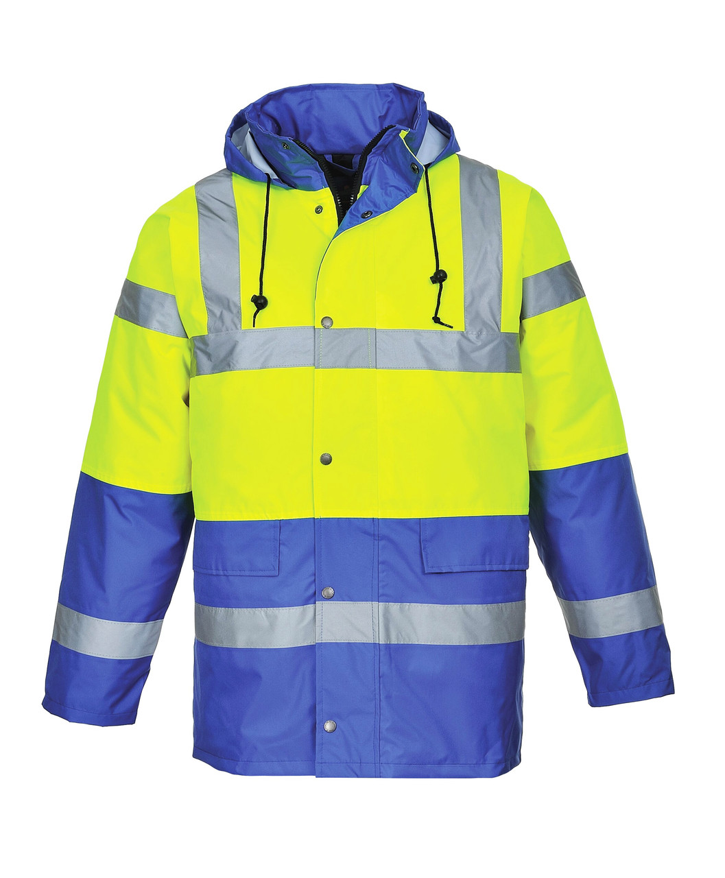 hi vis blue jacket