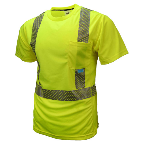 Perfect for Construction Safety T-Shirt Short Sleeves 10-4 JOB Quick Dry with Reflective Stripe