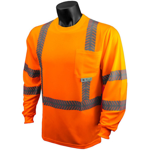 Radians ST24-3 Type R Class 3 Mesh Safety Shirt with UV Protection - Orange - FRONT