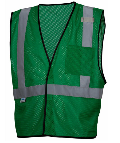 Pyramex Green RV1235 Non-ANSI Mesh Safety Vest 