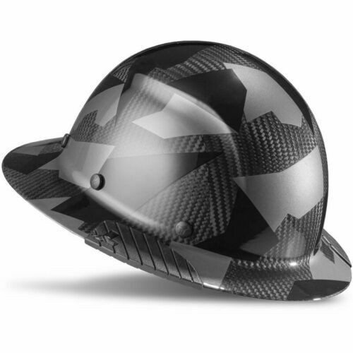 LIFT Safety HDC-20CK Dax Carbon Fiber Hard Hat Full Brim Black Camo w/Ratchet Suspension, Type 1 Class C