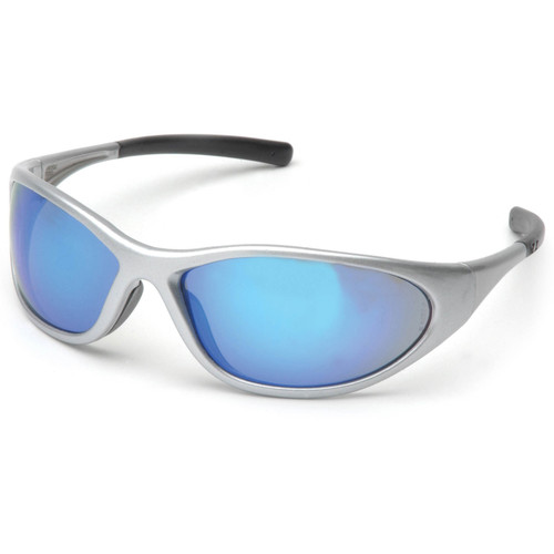 Pyramex SS3365E Zone II Safety Glasses - Silver Frame - Ice Blue Mirror Lens