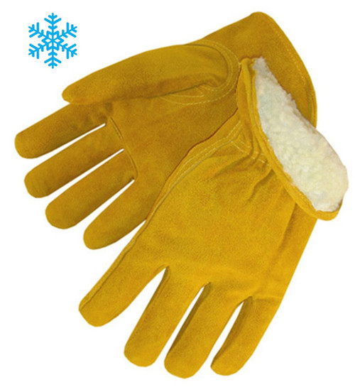 LIBERTY GLOVE 8354 Pile Lined Split Cowhide Work Gloves - Insulated Gloves-2XL
