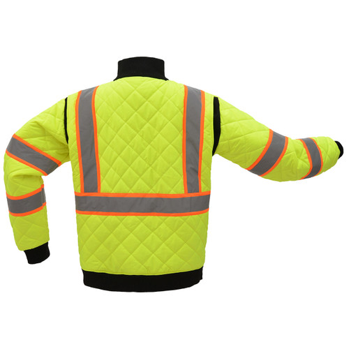 GSS Safety 8007 Type R Class 3 Two-Tone Quilted Jacket - Yellow/Lime