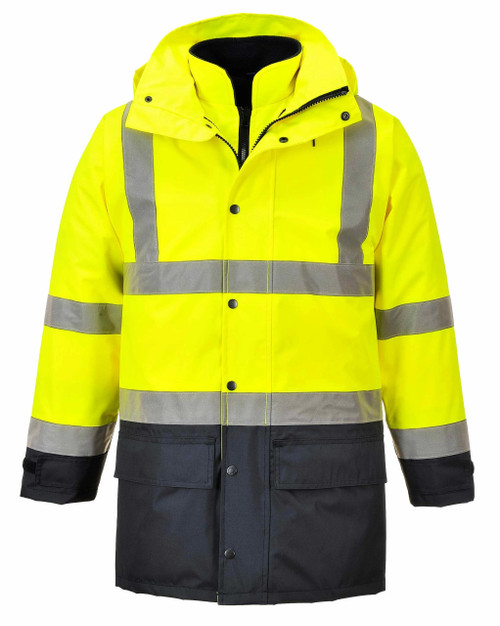 Portwest US768 Hi-Vis Executive 5-in-1 Insulated Jacket/parka